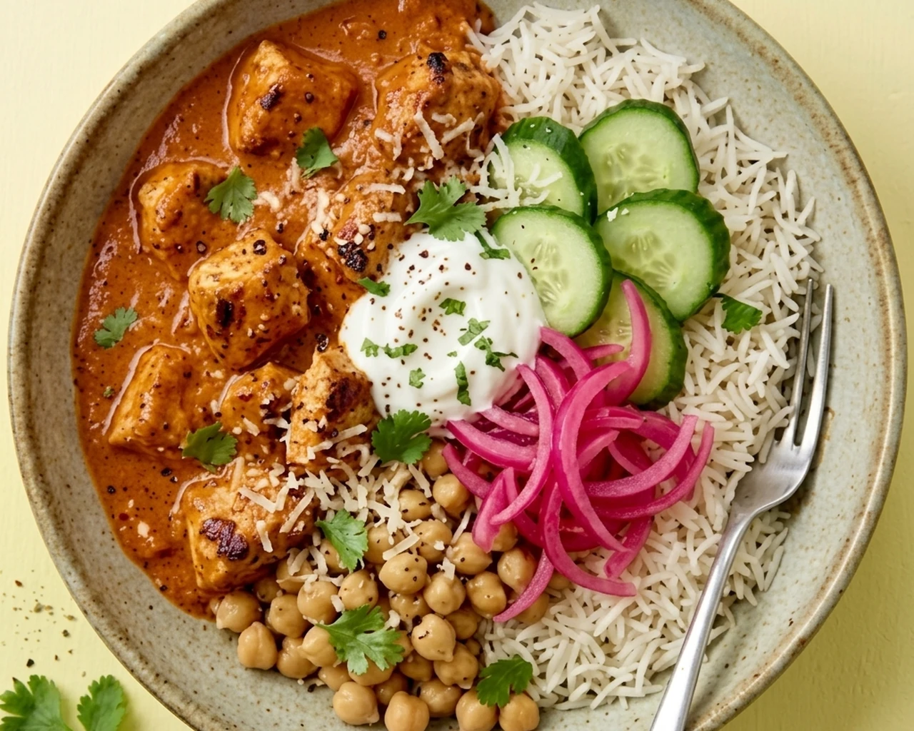 Butter Chicken Rice Bowl at Social Cafe By Party Platter in Edmonton